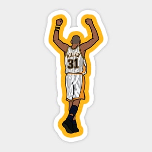 Reggie Miller Throwback Celebration Indiana Pacers NBA Sticker